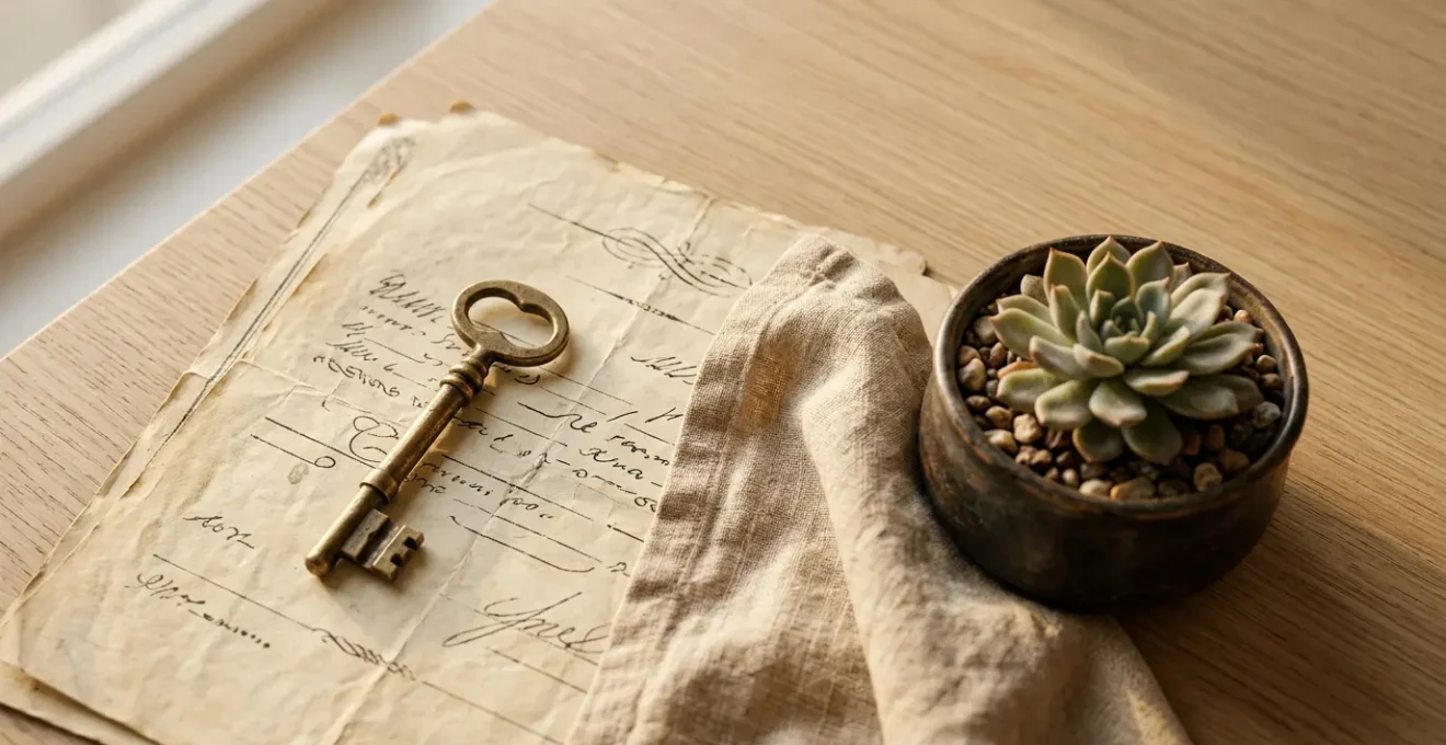 Concept de transmission patrimoniale et financement de la dépendance représenté par une composition symbolique