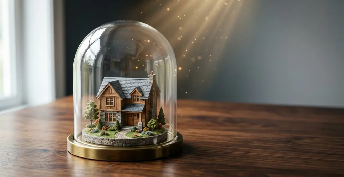 Métaphore visuelle de protection financière pour transmission patrimoniale en assurance vie