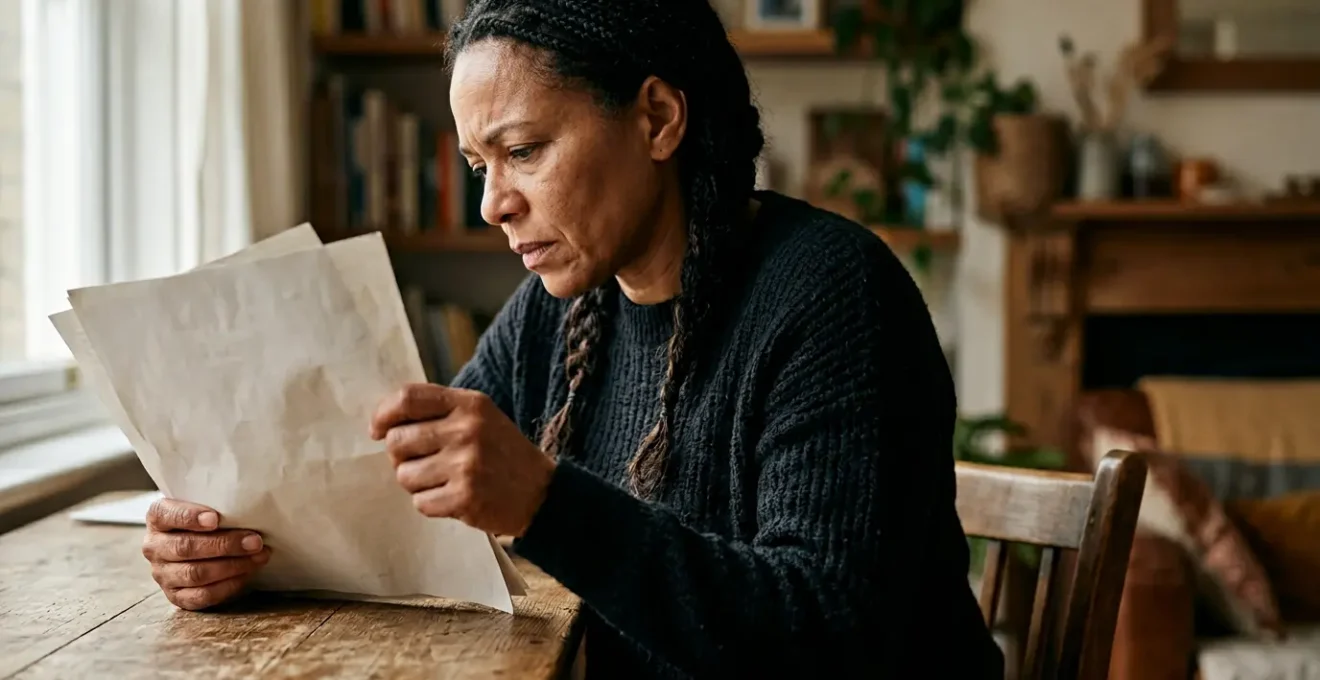 Personne en situation de stress face à des documents administratifs complexes illustrant un refus d'assurance emprunteur