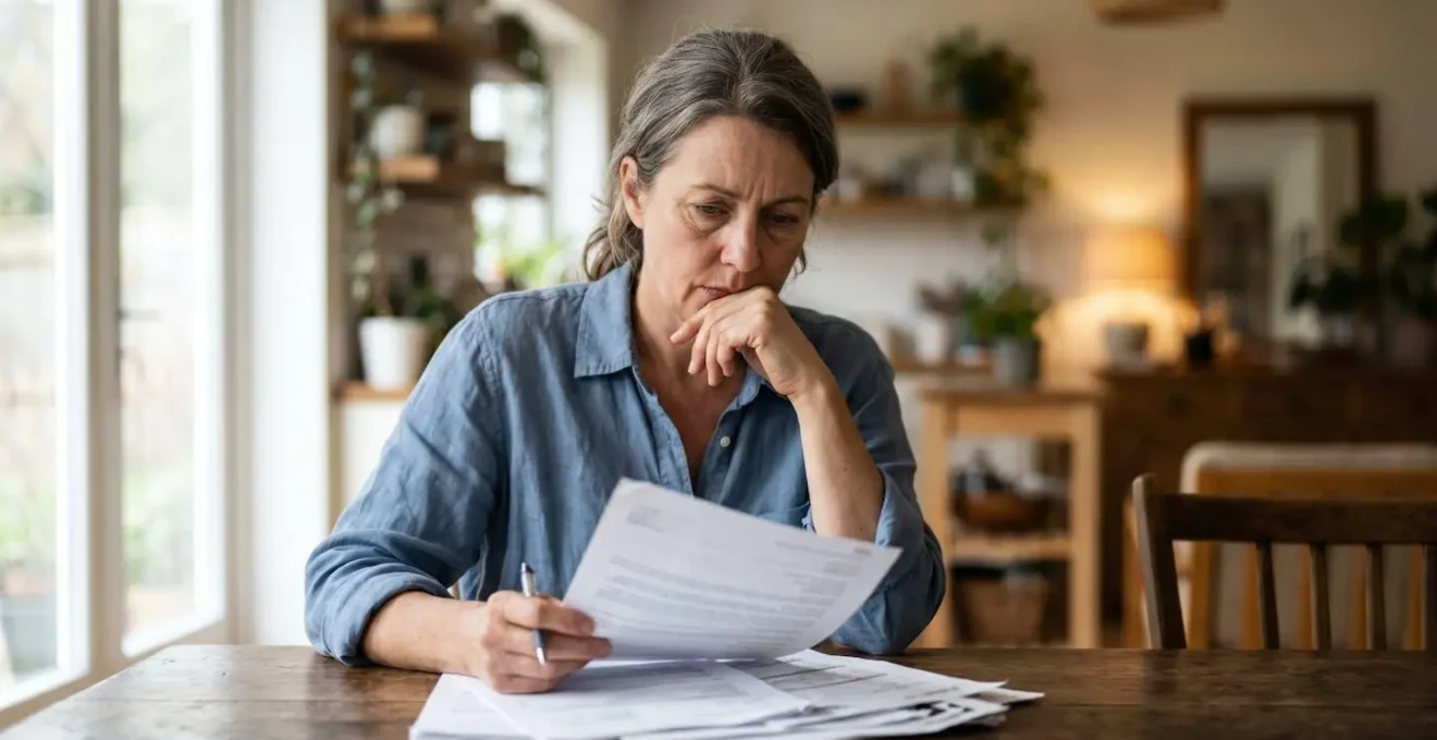 Personne concentree consultant des documents financiers lies a un arret maladie prolonge
