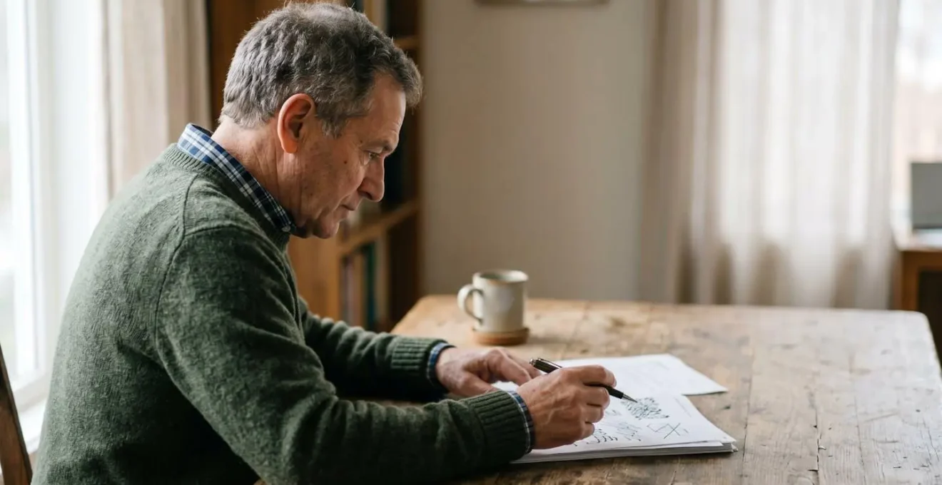 Concept de vigilance et d'attention aux détails lors du choix d'une mutuelle santé pour seniors